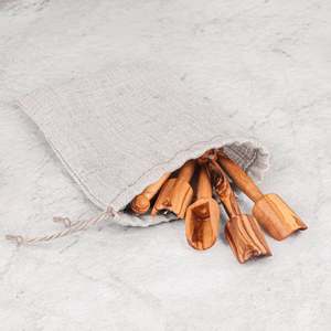 Juego de 6 Cucharas Pequeñas de Madera de Olivo para Hierbas y Especias - Product Image 2