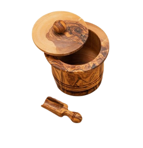 Utensilios de cocina artesanales Juego de Azucareros de madera de mango Características sostenibles Juego de cuencos de sal y pimienta redondos para bodas - Product Image 1