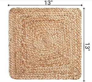 Mantel individual redondeado de escudero de yute para fiestas y otras funciones Diseño de alfombrilla y almohadilla decorativa para vajilla - Product Image 6