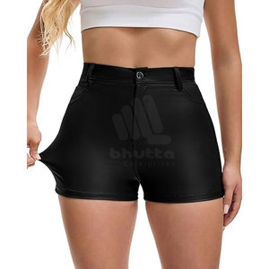 Nouveauté Shorts en cuir véritable pour femmes Respirant Écologique Haute qualité Vêtements décontractés à la mode Personnalisable - Product Image 5