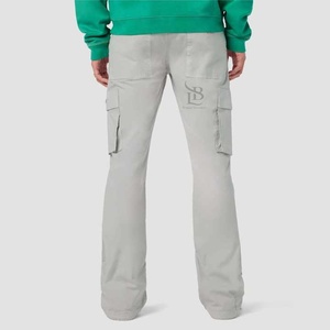 กางเกงคาร์โก้ขาเว้าสำหรับผู้ชาย, กางเกงขาค้ำสำหรับเดินแบบลำลองสีเทา - Product Image 4