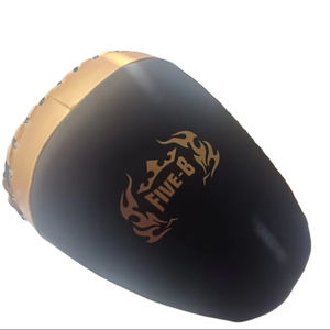 Safety Helmet Boxing Helmet Adult Boxing Sport Safety Helmet PU Leather Golden & Black Design Double Visor Half Face Protection - Product Image 4