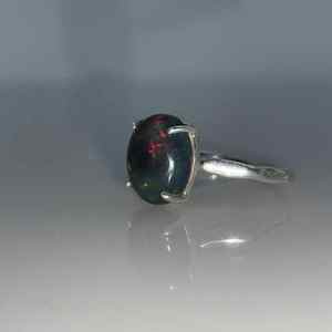 Conjunto de Pendientes y Anillo con Zirconia Natural Multicolor de Etiopía, Corte Ovalado, Certificado, Aleación de Alta Calidad, Chapado en Oro, Estilo Vintage - Product Image 2