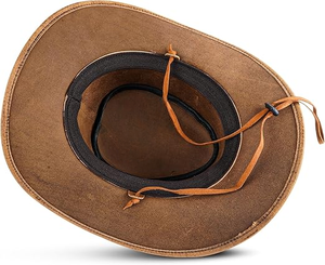 Chapeau haut de forme en cuir ultime pour l'aventure Style intemporel et confort toute la journée Durabilité robuste-pour les fêtes - Product Image 6