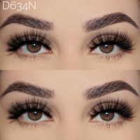 Pestañas postizas de visón sintético de alta calidad con banda delgada y flexible, estilo natural, con logotipo personalizado en el empaque, MOQ bajo, muestras disponibles.