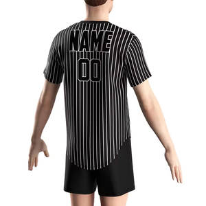 Jersey de béisbol de malla ligera para entrenamiento o ropa informal Jersey de béisbol de botón completo para práctica deportiva o ropa de calle - Product Image 5