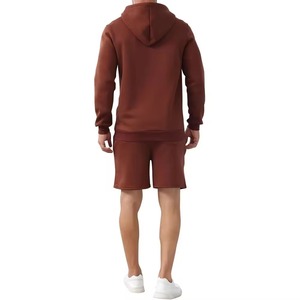 Ensembles de sweat-shirts et shorts pour hommes personnalisés à séchage rapide en gros, respirants, manches longues avec motif imprimé, tissage tricoté d'été - Product Image 3