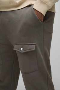 Pantalon de survêtement pour hommes de haute qualité personnalisé DTF imprimé logo personnalisé pantalon pour hommes lavé couleur unie avec poche latérale et cargo à l'avant - Product Image 3