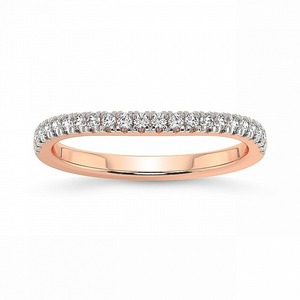 Anillo de media eternidad atemporal con diamantes cultivados en laboratorio de 0.25 ct TW, oro macizo de 14K, color FG, claridad VS, 20 diamantes, joyería al por mayor - Product Image 3