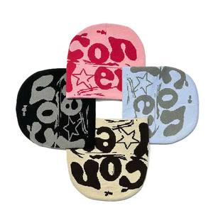 OEM barato Tasa de letra Jacquard de punto personalizado su logotipo puños deportes Jacquard de punto Beanie de moda - Product Image 5