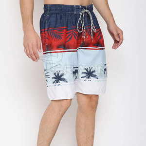 Pantalones cortos de playa de calle alta de cintura media para hombre de alta calidad estilo sólido poliéster/algodón teñido liso para el mercado de Pakistán - Product Image 2