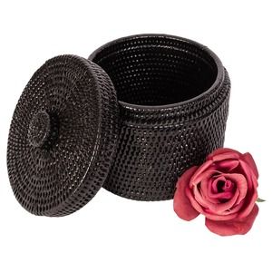 Round <b>rattan</b> box with opening lid Handmade <b>Storage</b> Box Eco-Friendly Natural Home and Home Decor Wholesale from Vietnam - Product Image 3