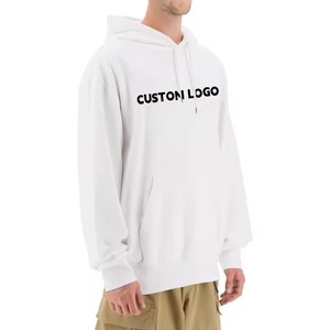 Sweat à capuche streetwear d'hiver à col montant doublé coupe régulière en polyester/coton polaire vierge avec logo personnalisé fourni par OEM - Product Image 1