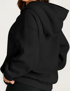Sudadera con Capucha de Moda para Mujer, Diseño Moderno, Informal, de Algodón Tejido, Personalizable, al por Mayor - Product Image 2