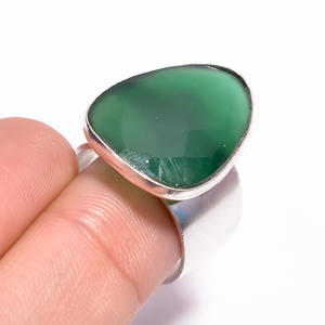 925 argent Sterling classique fantaisie coupe vert Onyx pierre précieuse bague haute qualité mariage anniversaire fête bijoux pour fiançailles - Product Image 3