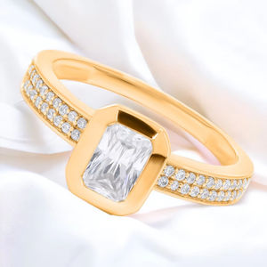 Bague de fiançailles en diamant/moissanite de laboratoire 0.67 Ct en or 10K, 14K, 18K Vente en gros OEM Pas cher - Product Image 2