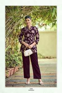 Pure Viscose Slub Fancy Mujer Formal Kurti Boutique Estampado Heavy Lace Attachment Vestido de fiesta de moda de secado rápido para venta en línea - Product Image 4