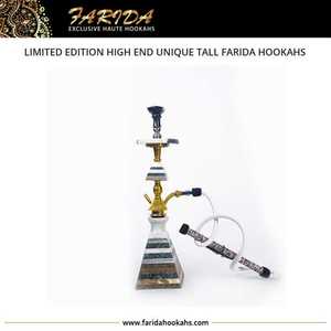 Cachimbas de Lujo Egipcias de Alta Calidad, Modelo Queen Farida, Diseño Alto y Recto, Hechas a Mano con Latón Lacado, Edición Limitada - Product Image 6