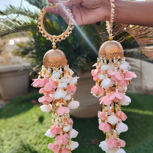 Punjabi hoa kaleera, hathpool <span class=keywords><strong>Bangles</strong></span> thiết lập của 2 bọt Hoa Vòng tay Ấn Độ Pakistan cưới truyền thống cô dâu phụ kiện - Product Image 1