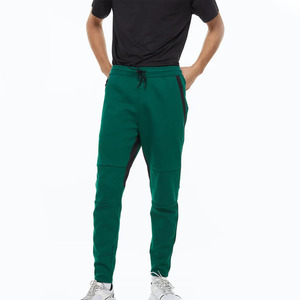 2023/24 haute qualité hommes Jogging pantalon vert foncé basique coupe droite Style décontracté avec cordon fermeture éclair poche nouveauté - Product Image 3