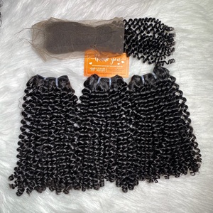 Haute Qualité Grade 12A Raw Virgin Vietnamien Extensions de Cheveux Couleur Naturelle Eau Bouclés Trame Double Dessiné Bundles Prix Usine - Product Image 5