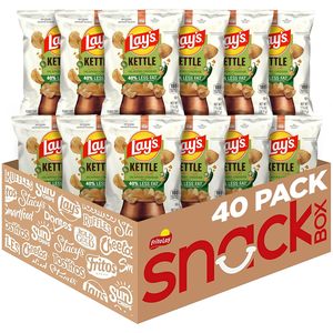 Papas Fritas Lay's Kettle Cooked, 40% Menos Grasa, Sabor Jalapeño Cheddar, 1.375 Onzas (Paquete de 64) - Product Image 2