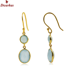 Delicate gold plated <b>earrings</b> 925 <b>sterling</b> <b>silver</b> natural pearl gemstone <b>dangle</b> <b>earrings</b> fashion <b>earring</b> wholesale ready stock - Product Image 6