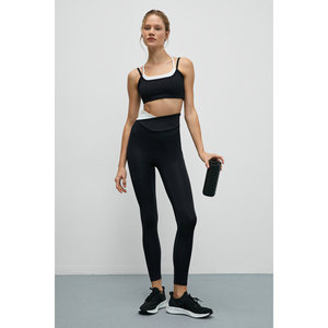 Urban Beat JULSEN Leggings texturés doux et extensibles pour femme avec détail de taille contrastant asymétrique - Product Image 2