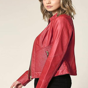 เสื้อแจ็กเก็ตหนังสำหรับผู้ชายเสื้อแจ็คเก็ตหนังแขนยาวดีไซน์แบบของคุณเอง - Product Image 4