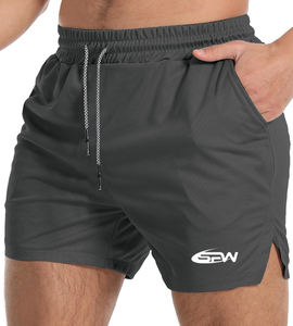 Men Fitness <b>Shorts</b> <b>with</b> Zipper <b>Pocket</b> Quick Dry Lightweight Fabric Secure Storage for <b>Phone</b> Keys Elastic Waist Ideal Training - Product Image 3