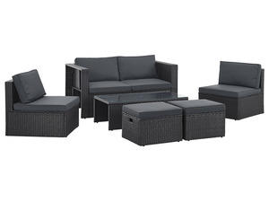 Precio de fábrica Juego de patio Mesa templada para exteriores Juego de sofás de jardín de 5mm Embalaje de cartón Juegos de jardín Fábrica de mimbre de ratán - Product Image 2
