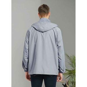 Veste coupe-vent à capuche pour homme, tissu imperméable et respirant, légère, décontractée, performance, vêtements d'extérieur, streetwear, hiver - Product Image 5