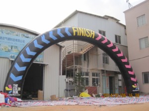 Arche publicitaire gonflable électrique de départ et d'arrivée avec impression numérique, dimensions supérieures à 12 pieds, méthode de gonflage facile - Product Image 3