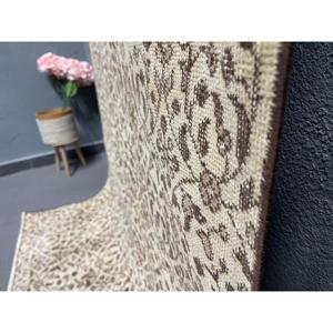 Turkish 4.1x7.5 ft Rug, Area Vintage Rug, <b>Brown</b> Ombr <b>Wool</b> Rug - Product Image 4