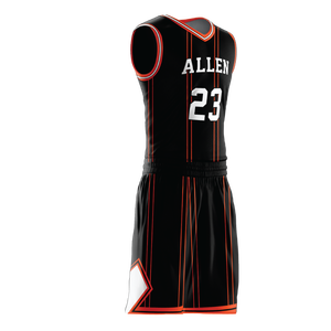 High Quality Summer Basketball Uniforms <b>Heat</b>-Transfer Printed OEM Custom Men's Basketball Sets Moisture-Wicking Anti-Bacterial - Product Image 5