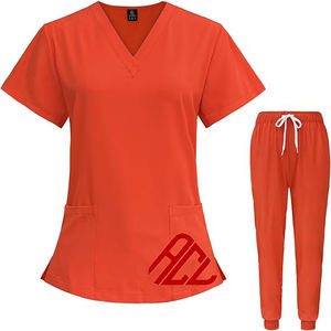Ropa médica, uniformes de Hospital para mujeres, uniforme de enfermería, con cuello en V uniforme de enfermera, traje de fregado directo de fábrica - Product Image 2