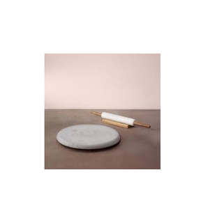 อุปกรณ์ทำขนมอบหินอ่อนพร้อมขาตั้ง,กระดานไม้นวดแป้งและกระดานทำขนมชุดอุปกรณ์สำหรับทำขนมอบในห้องครัวห้องทานอาหารและงานฝีมือจากธรรมชาติ - Product Image 6