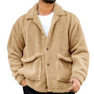Oem Logo personnalisé Veste polaire bouton Sherpa pour hommes Veste polaire Sherpa personnalisée pour unisexe - Product Image 4