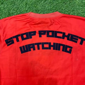 Camiseta desgastada personalizada de manga corta de doble capa lavada estética para hombre, camisetas desgastadas gráficas para hombre con bajo MOQ - Product Image 4