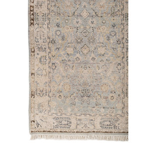 Jaipur Za พรมขนสัตว์ผูกปมมือสีน้ำเงินบางส่วน EA-3009ลายเหรียญ (Cs-01) สำหรับใช้ในบ้าน - Product Image 4