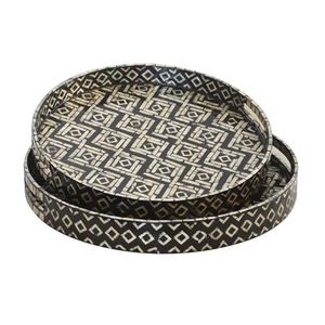 Plateau à balai en perles fait à la main, conçu pour les espaces de vie élégants et un bel aménagement intérieur avec une finition naturelle - Product Image 5