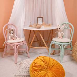 Sillas de ratán para bebés y niños pequeños, silla infantil artesanal más vendida, asiento decorativo para comedor y dormitorio - Product Image 4