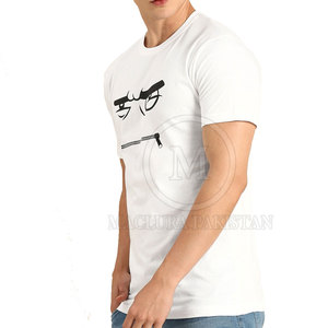 Camiseta estampada de algodón 100% para hombre con manga corta, diseño informal transpirable de tacto suave, opción de impresión personalizada - Product Image 4