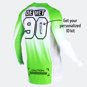 เสื้อเจอร์ซี่ย์ขี่มอเตอร์ไซค์ของผู้ชายผ้าตาข่ายระบายอากาศสำหรับการพิมพ์โลโก้และฉลากส่วนตัวดีไซน์ตามสั่ง - Product Image 2