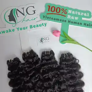 Burmesisches lockiges Schuss haar Das beliebteste lockige Haar muster 100% vietnam esisches unverarbeitetes rohes menschliches Haar Made in Vietnam
