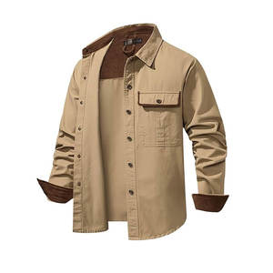 OEM Chemise décontractée à col haut pour hommes en coton pour l'extérieur Conception personnalisée imprimée pour la saison d'automne 100% Matériau en coton respirant - Product Image 2