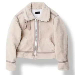 Fashion Warm Stand up collar Fur Coats Plus Size Faux Lamb Wool Winter Zip Up Sherpa Fleece Jacket For Men