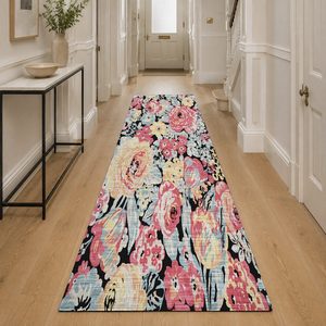 Tapis chenille antidérapant RUGS DEPOT LXDP-0492, multicolore, neutre, traditionnel, oriental, imprimé numériquement, lavable en machine, vente en gros - Product Image 5