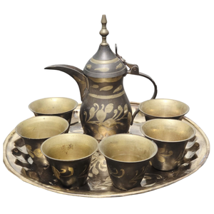 Service à café ou à thé vintage en laiton de haute qualité avec de belles gravures, finition polie pour la maison et les ustensiles de cuisine d'hôtel - Product Image 6