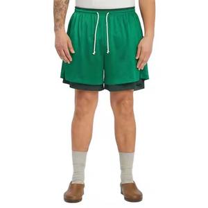 Venta caliente de alta calidad Casual Essentials Shorts Hombres Etiqueta impresa Gimnasio Correr Baggy Short Transpirable 100% Pantalones cortos de algodón - Product Image 4